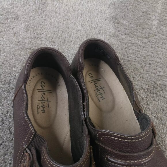 Clarks Collection Womens Size 8.5 Shoes Cheyn Madi Loafers 15807 Leather Brown - Picture 9 of 10